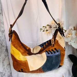 Coach Rare vintage all suede patchwork 2003 -EUC- 9587